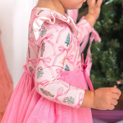 Nutcracker Trellis Long Sleeve Tutu Dress