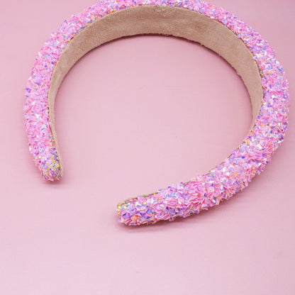 Chunky Sequin Pink Headband