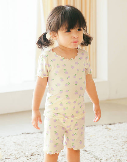 Purple Blossom S/S Pajama Set