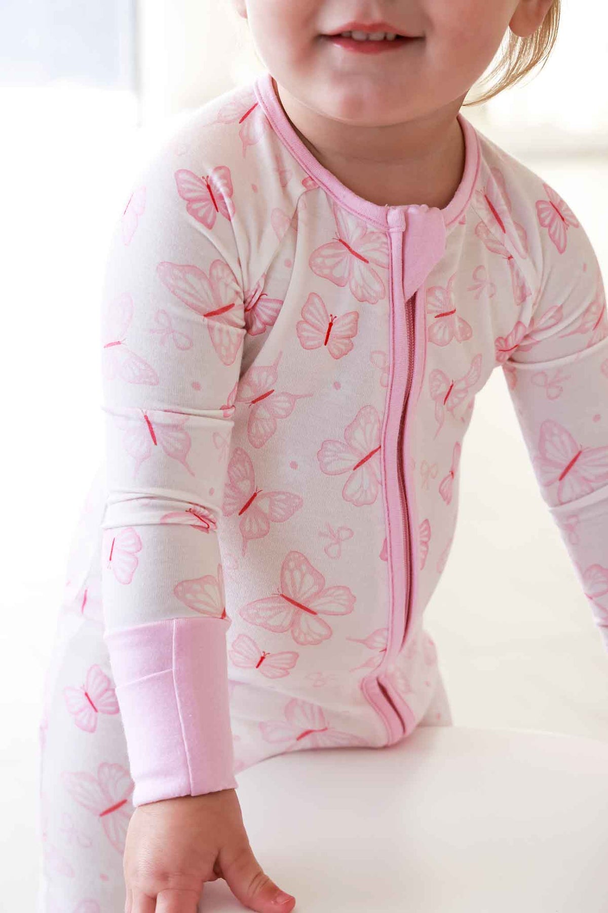 Blooming Butterflies Convertible Bamboo Zip Romper