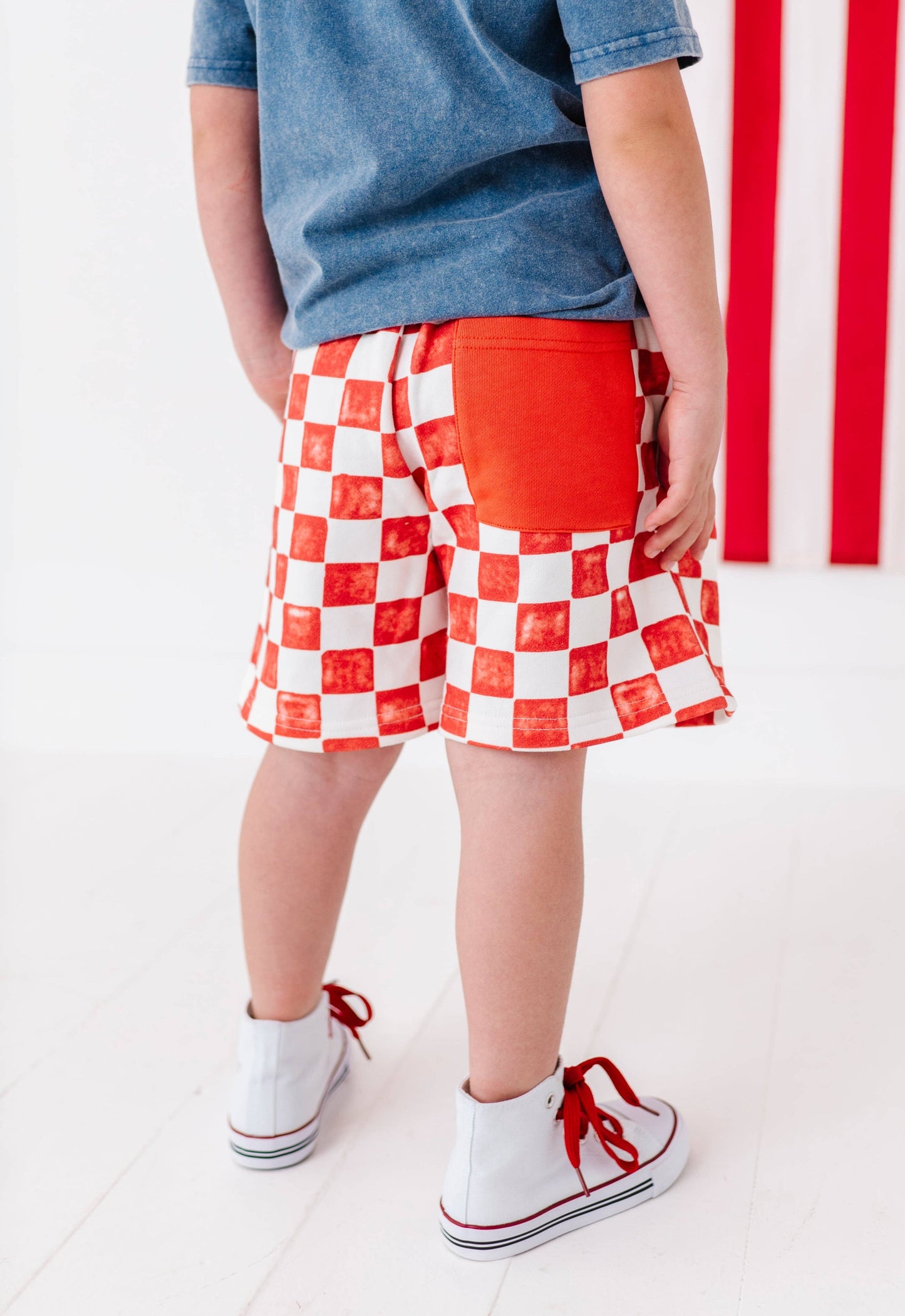 Red Check Shorts