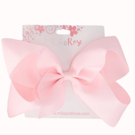 Medium Grosgrain Bow in Light Pink