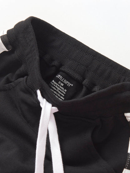 Black Side Checkered Jogger