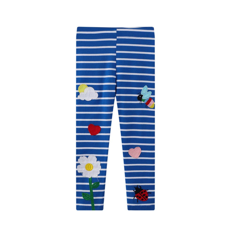 Garden Party Blue Striped Legging