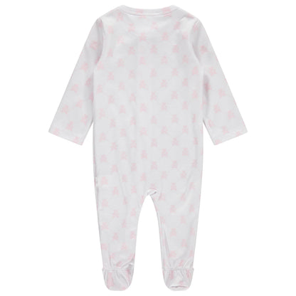 Teddy Bear Pink Cotton Zipper Footie