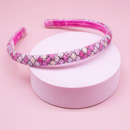 Fuchsia Mermaid Thin Headband