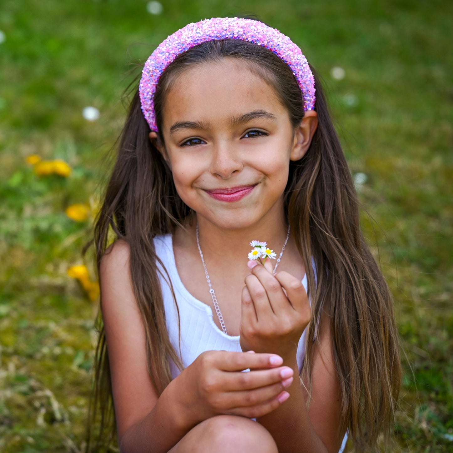 Chunky Sequin Pink Headband