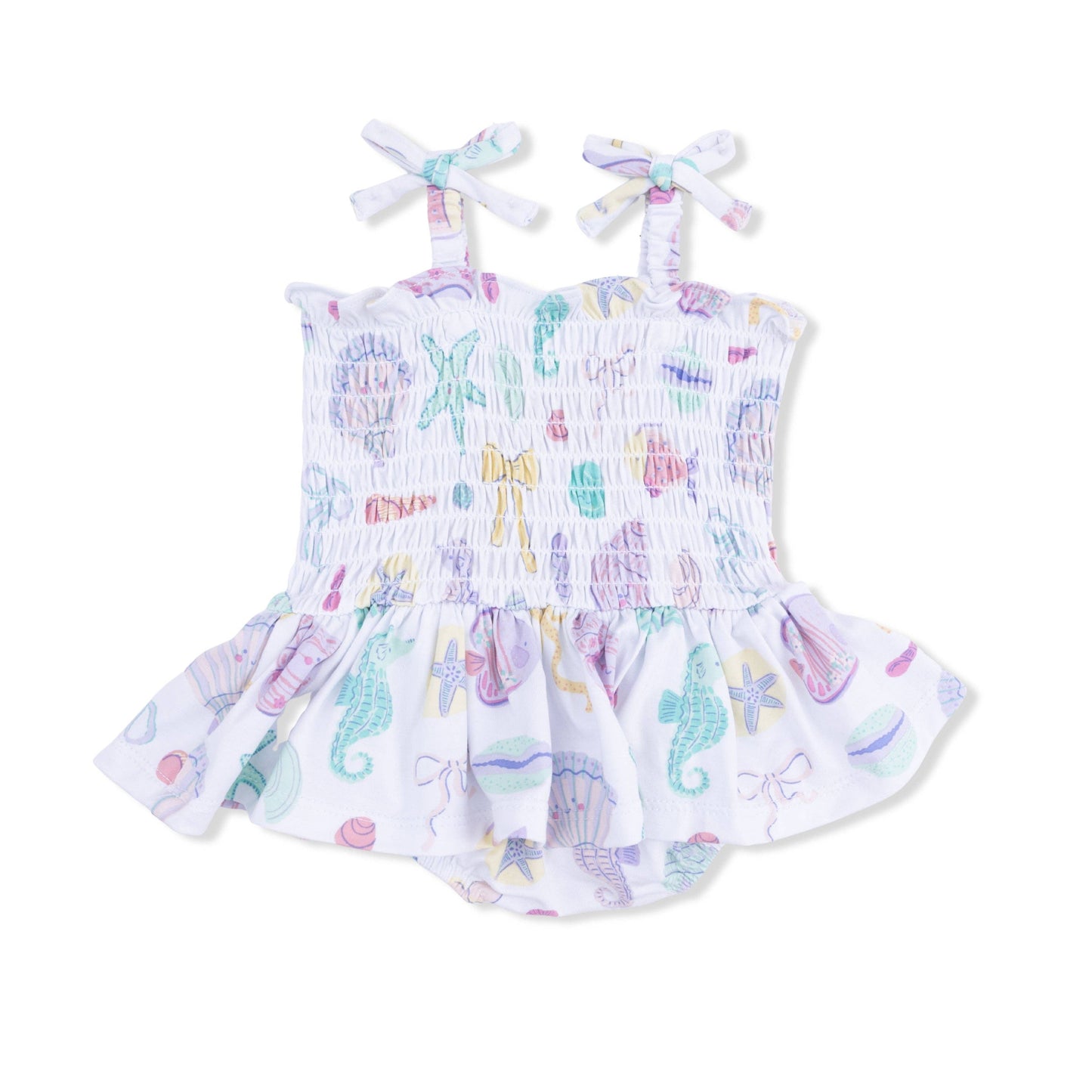 Beach Days Smocked Bubble with Skirt