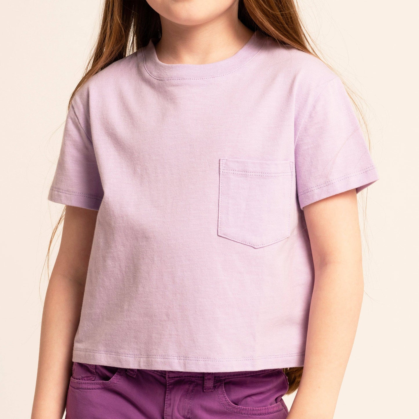 Lavender Slub Pocket Tee