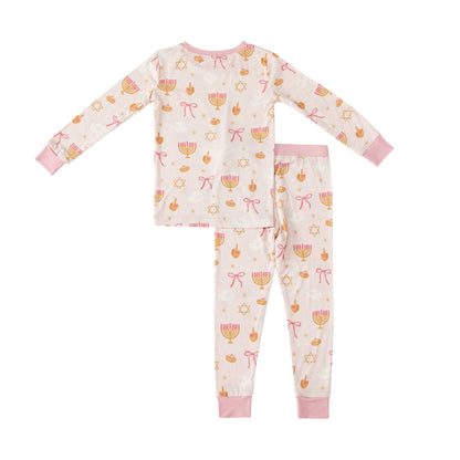 Pretty In Pink Hanukkah Bamboo Pajama Set