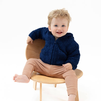 Navy Chenille Hooded Jacket