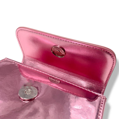 Crystal Decor Pink Patent Purse