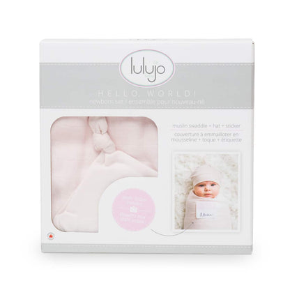 Baby Pink Hat & Swaddle Set