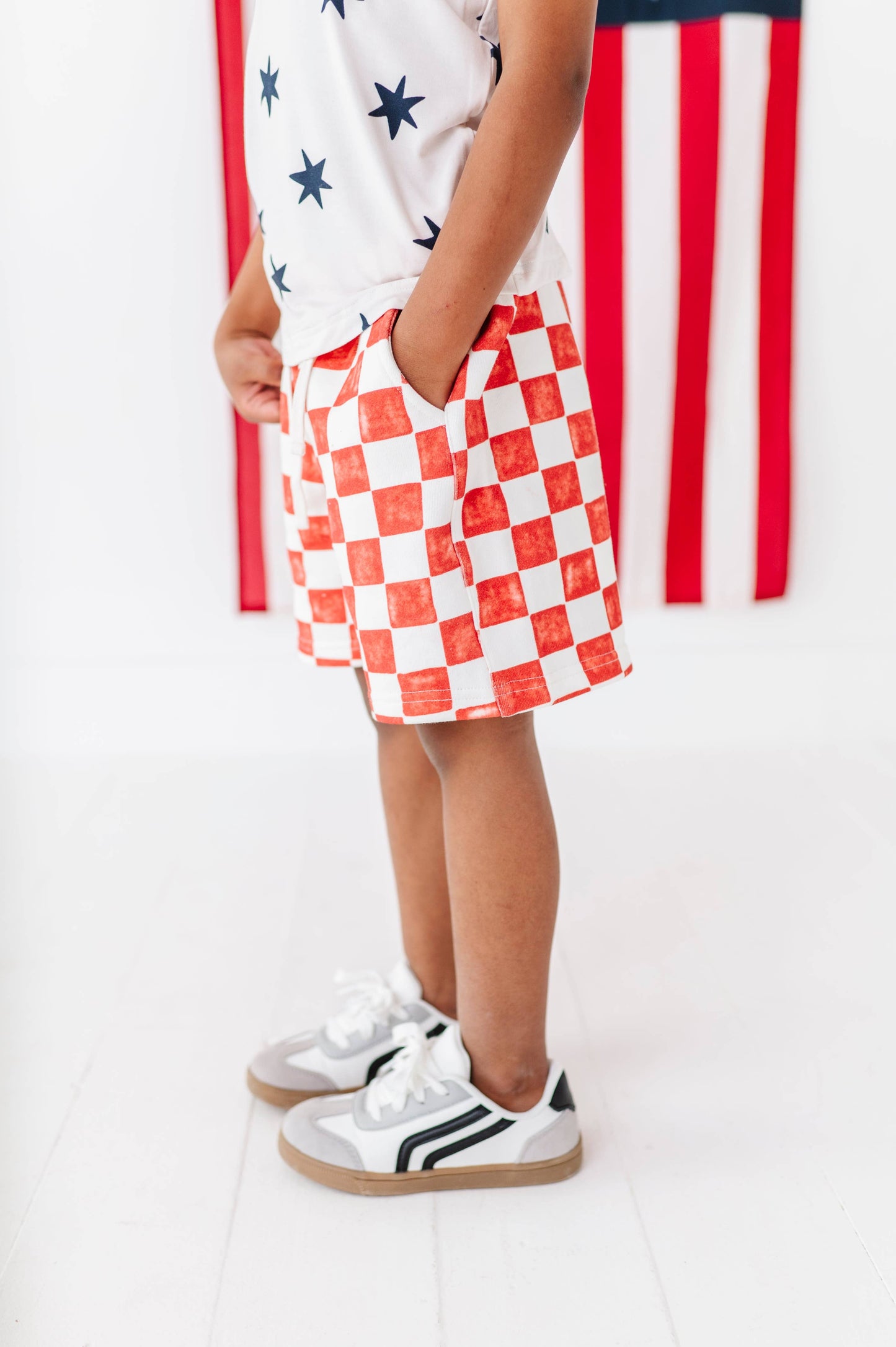 Red Check Shorts