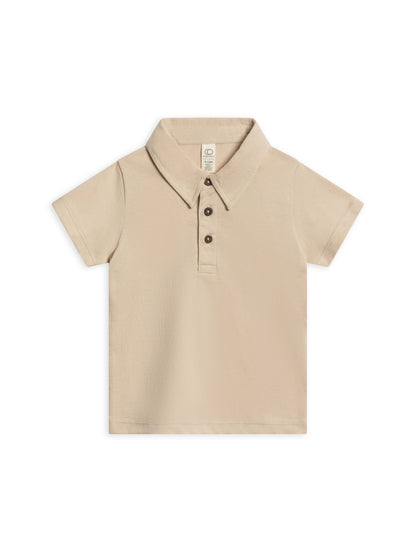 Ben Short Sleeve Polo in Oat