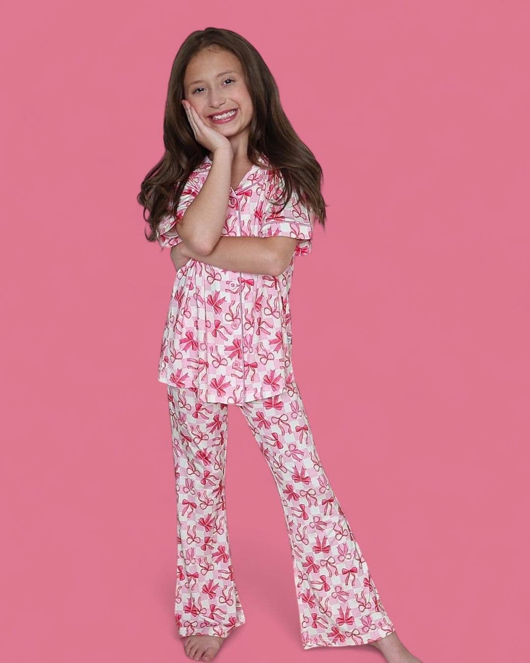 Bow Checkered Charm Dream Flare Set