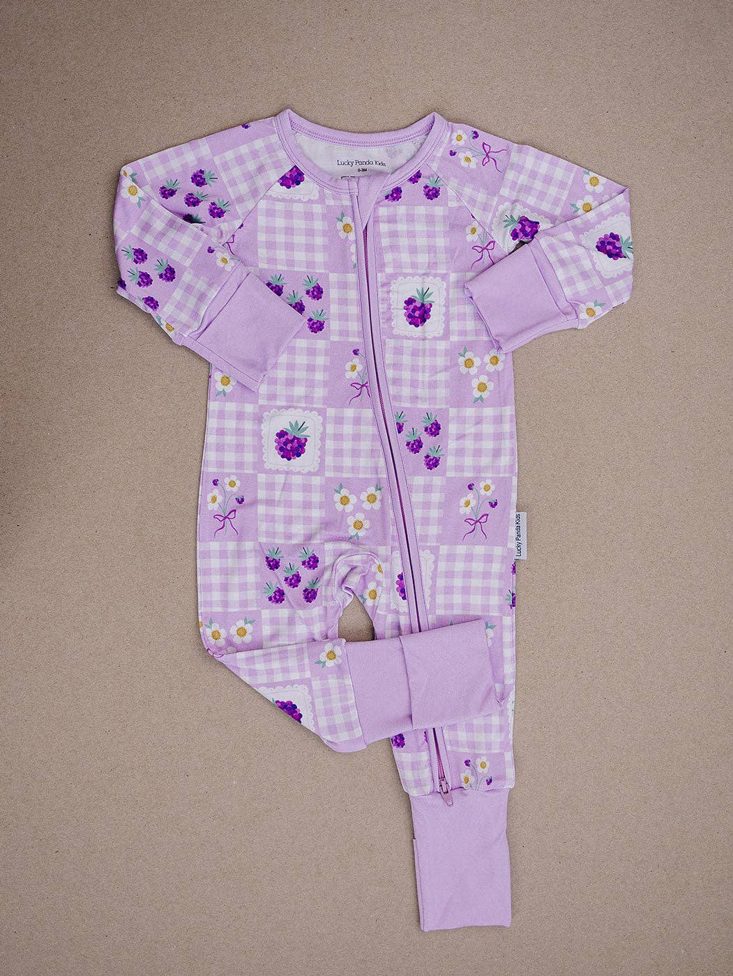 Raspberry Bamboo Zip Romper