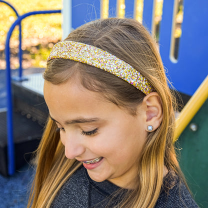 Gold Glitter Tapered Headband