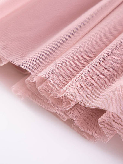 Mauve Rainbow Tulle Skirt Set