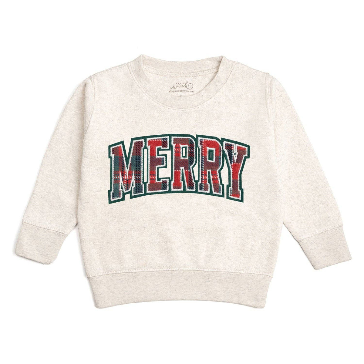 Merry Tartan Patch Sweatshirt