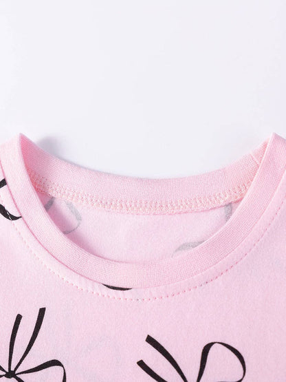 Coquette Print Pink Flutter Dress