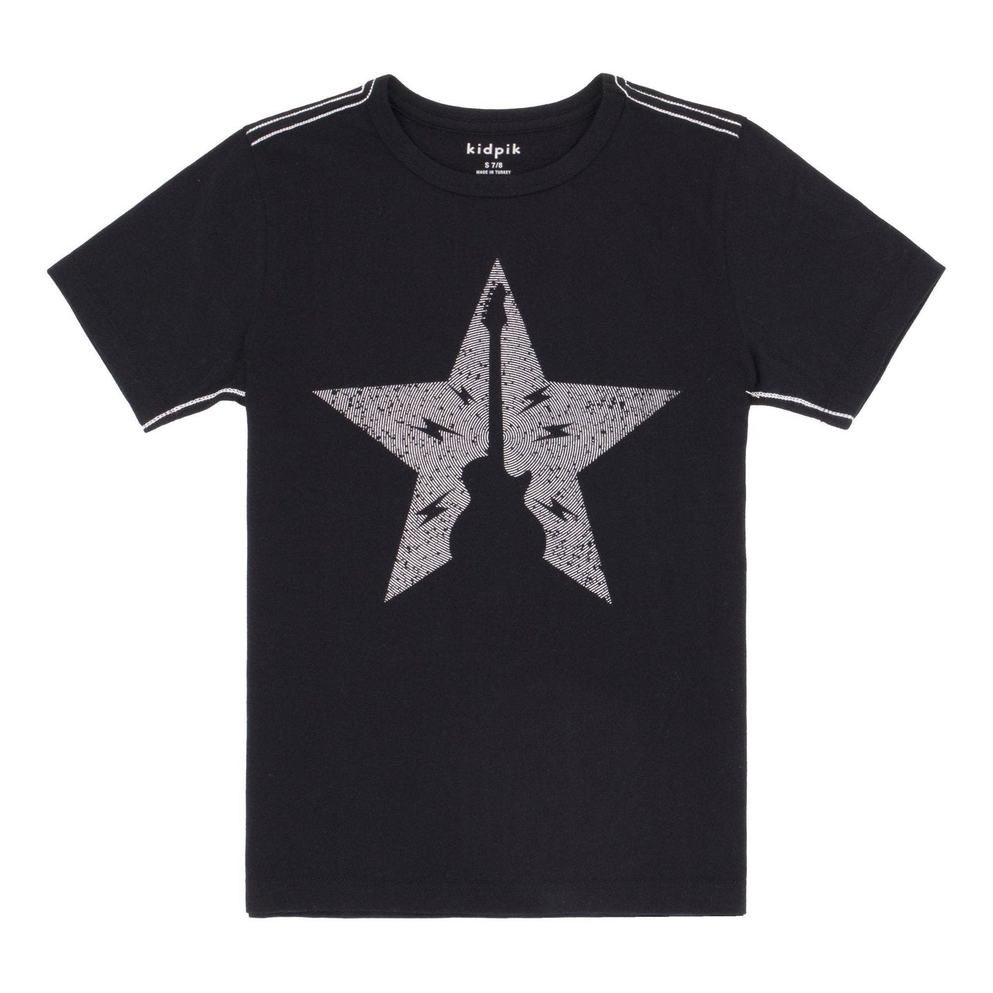Vinyl Guitar Contrast Stitch Tee