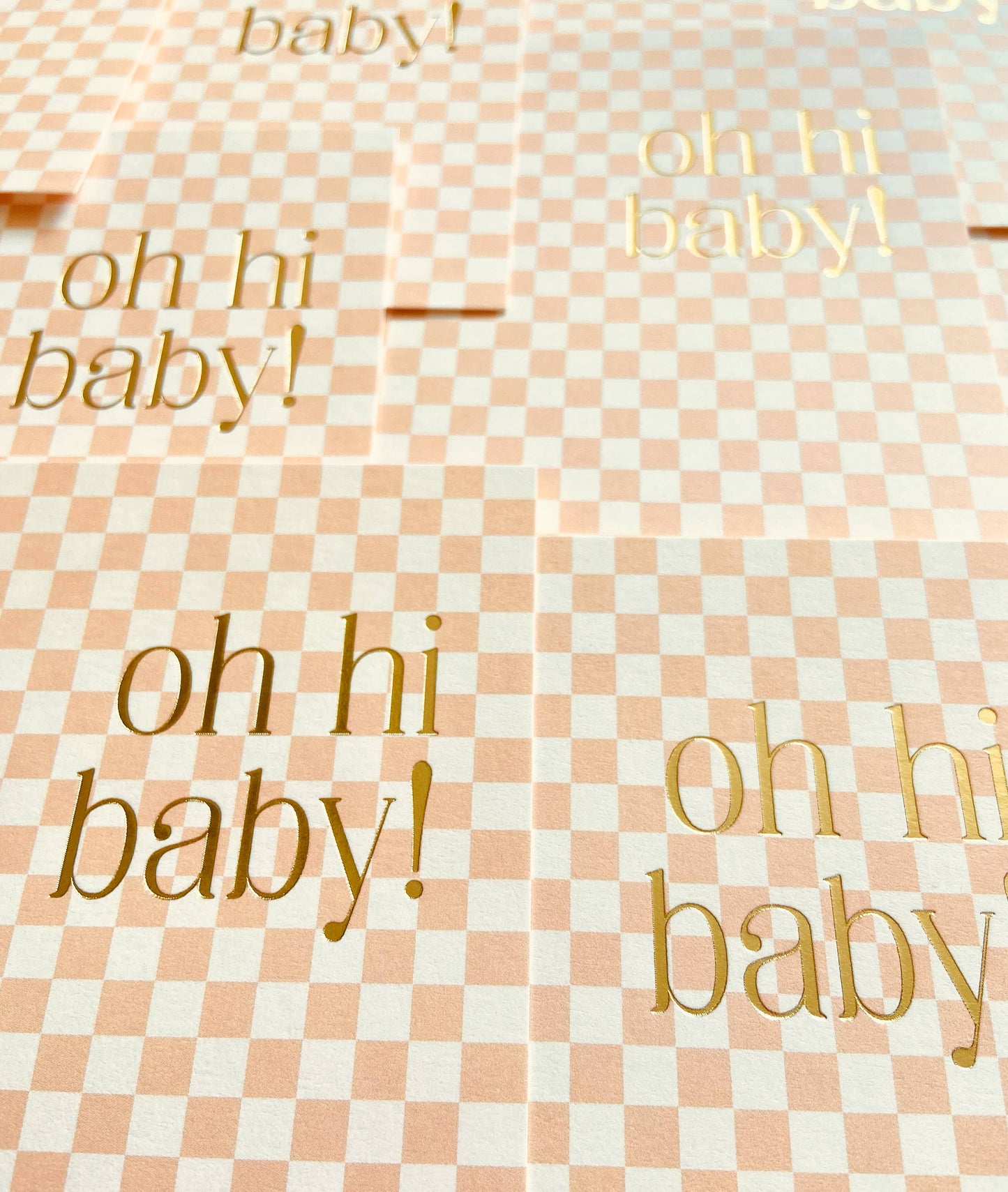 Mini Check Oh Hi Baby Foil Card