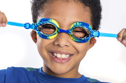 Dinomite Blue Prehistoric Times Swim Goggles