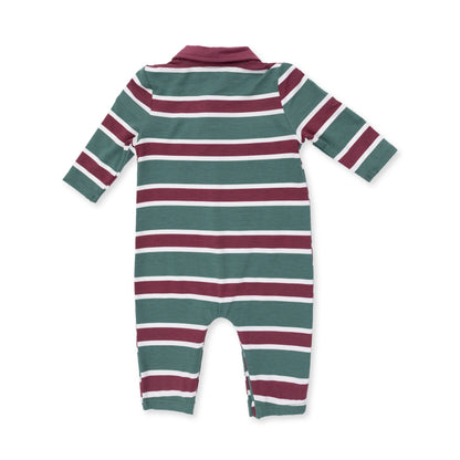 Rugby Stripe Polo Bamboo Romper