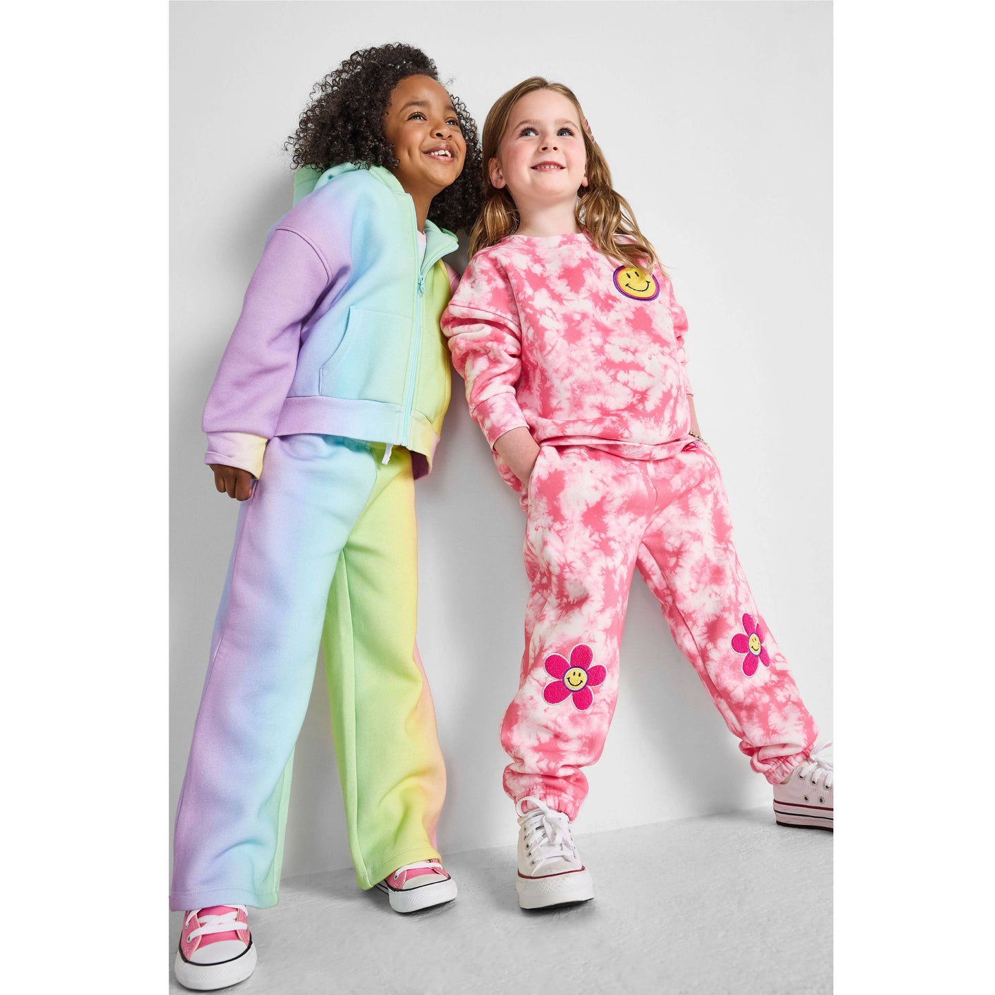 Smiley Tie-Dye Crewneck Sweatshirt