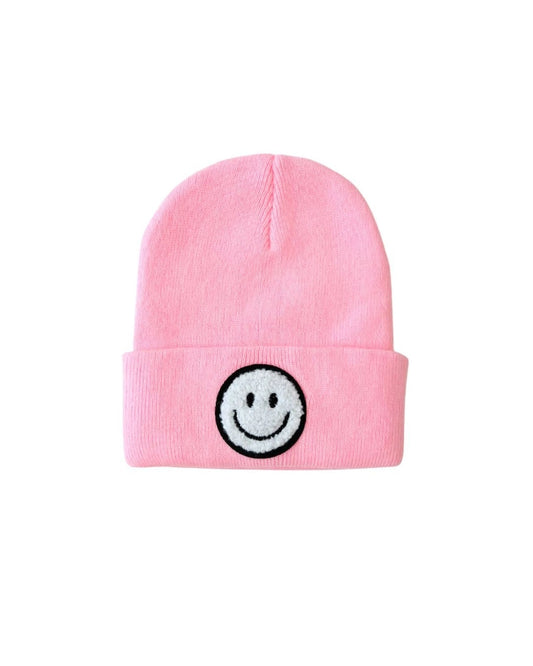 Smiley Beanie in Pink