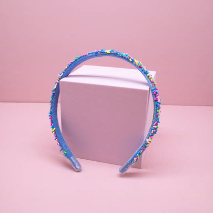 Blue Sprinkles Thin Headband