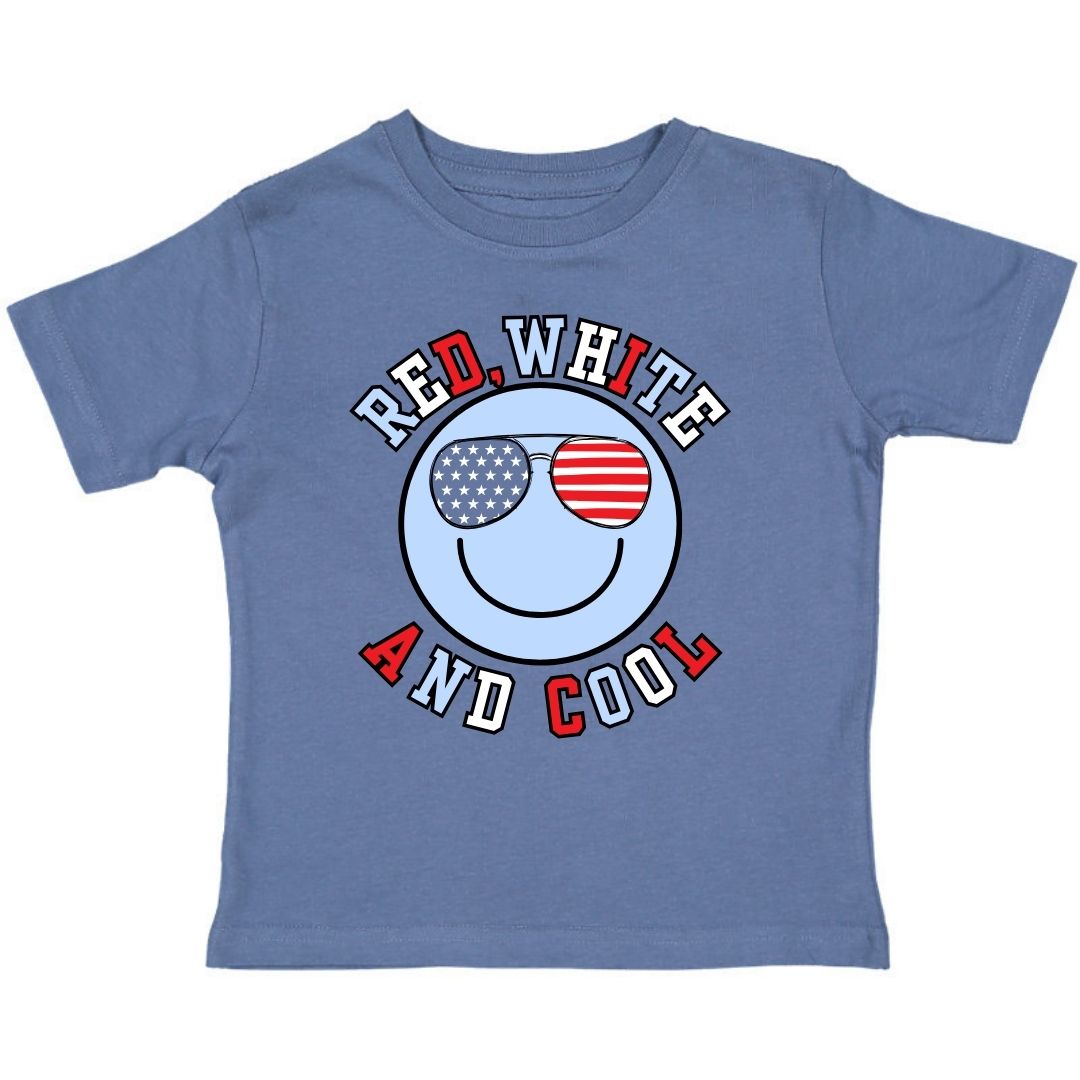 Red White + Cool Smiley Short Sleeve T-Shirt