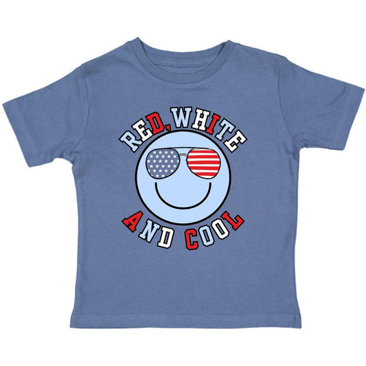 Red White + Cool Smiley Short Sleeve T-Shirt
