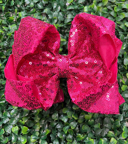 Gold Sequin Hair Bow