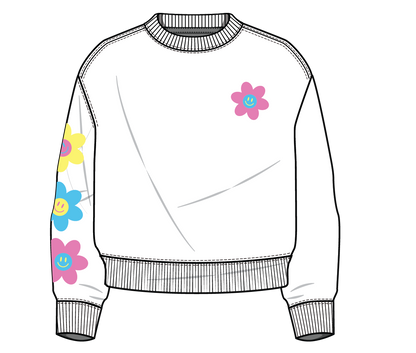 Radiate Positivity Sweatshirt in White