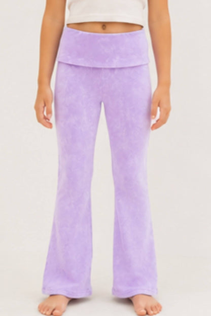 Purple Vintage Washed Foldover Flare