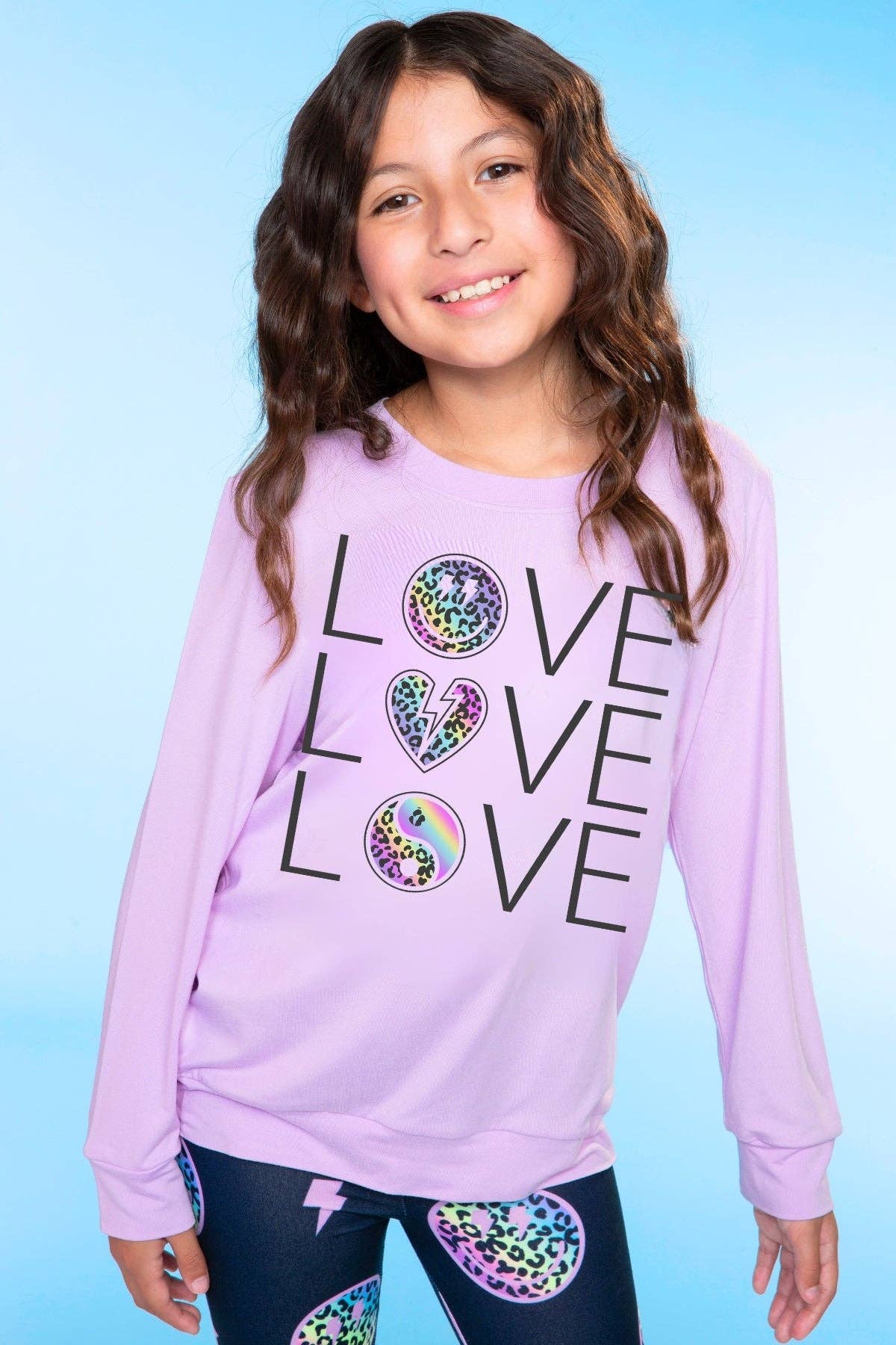 Lilac Leopard Love Simply Soft Long Sleeve Crew Top