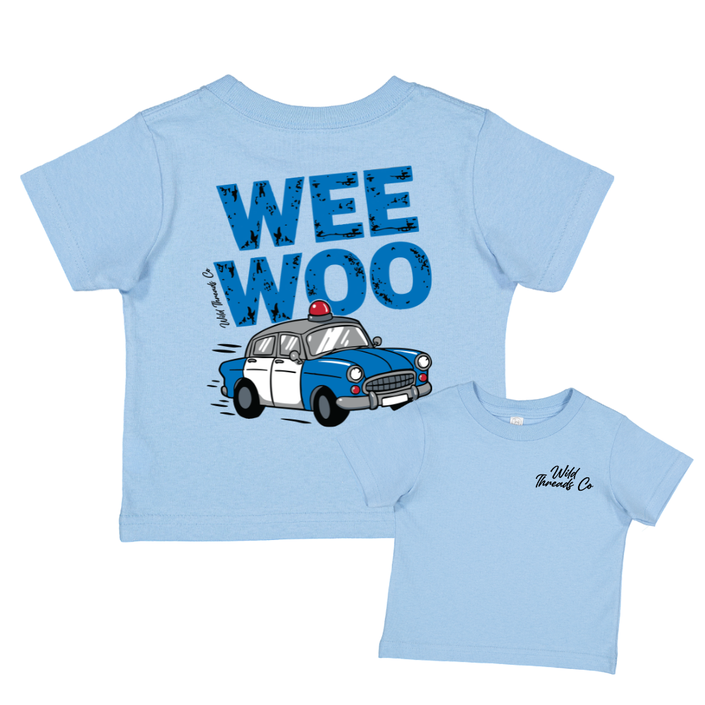 Light Blue Wee Woo Police Tee
