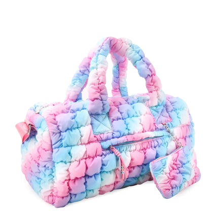 Icy Ombre Quilted Scrunchies Large Duffle Bag