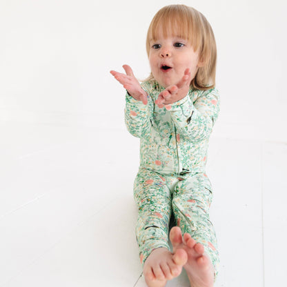 Sage Blossom Bamboo Onesie