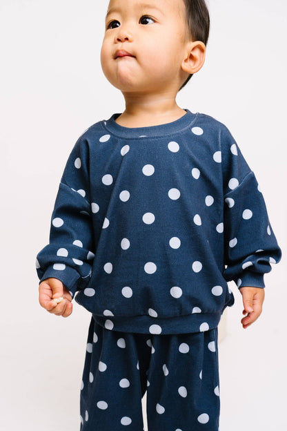 Navy Polka Dot Set