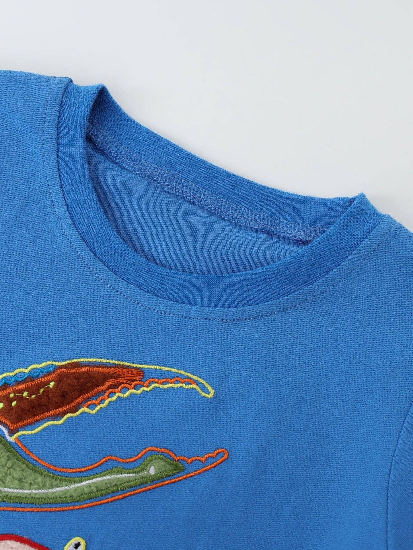 Royal Blue Crab Embroidered Tee