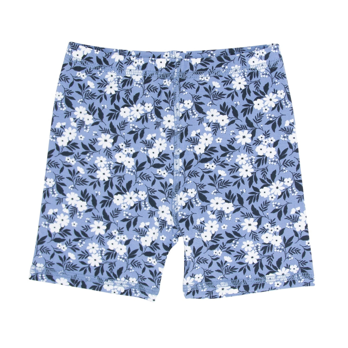 Vintage Floral Blue Bamboo Bike Shorts