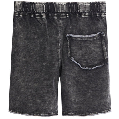 Black Denim Enzyme Short