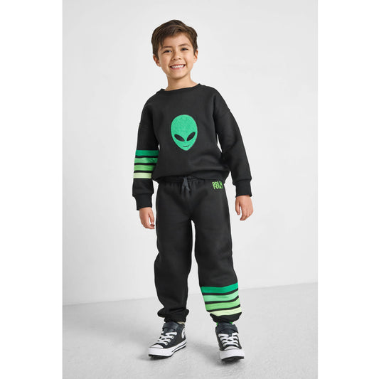 Green Striped Joggers