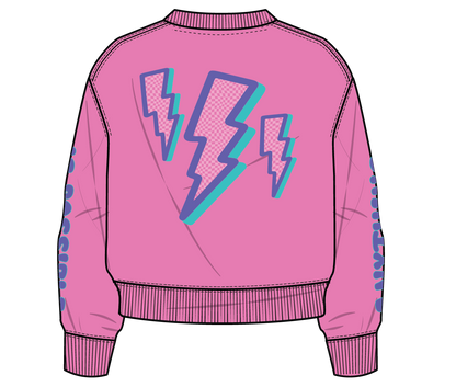 Anything is Possible Lightning Sweatshirt in Berry