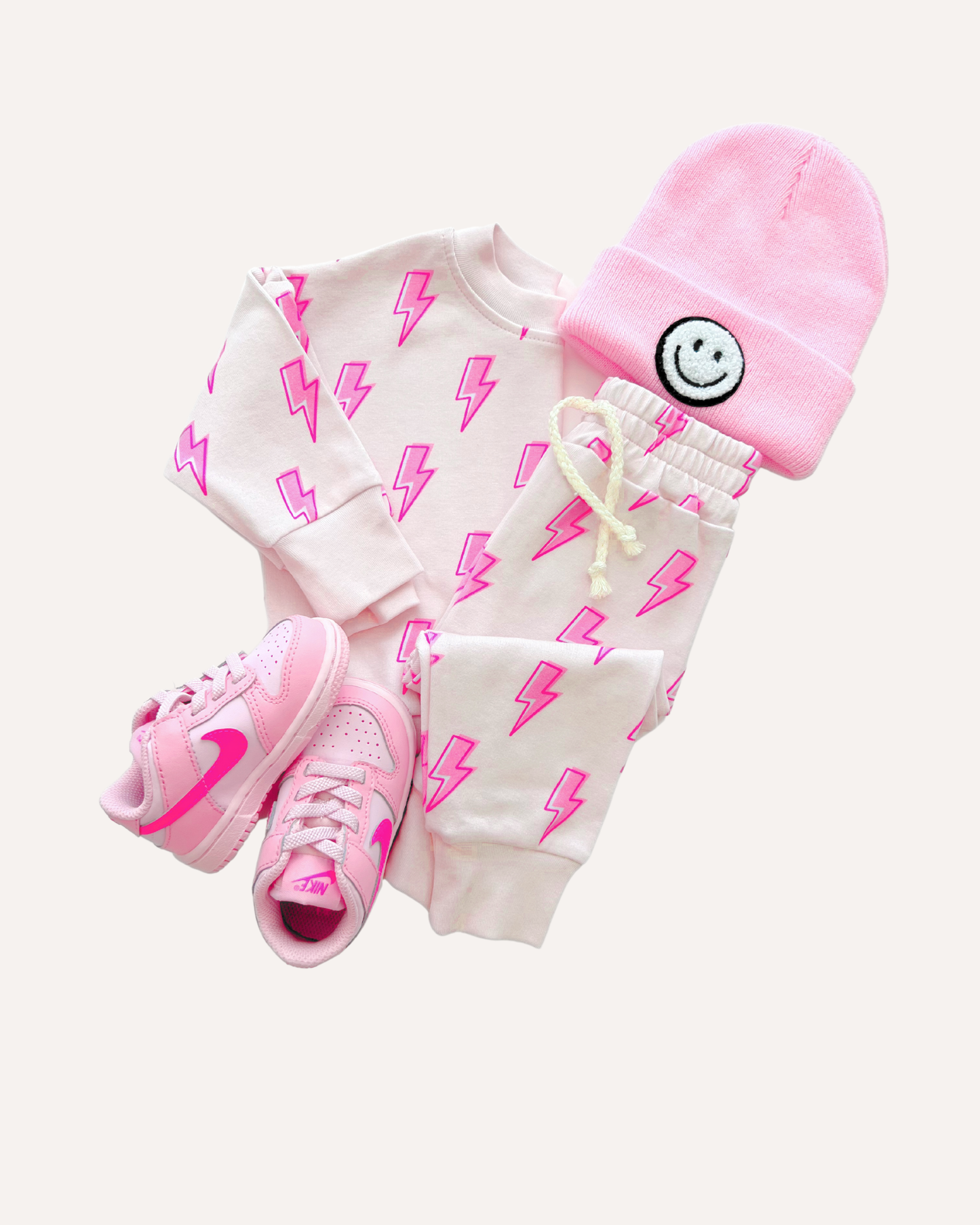 Pink Bolts Baby Jogger Set