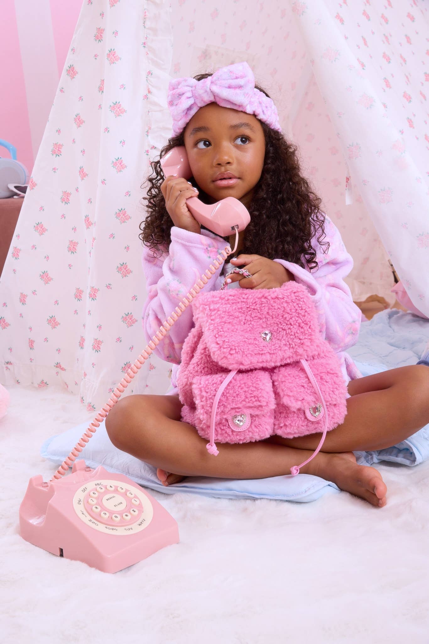 Pink Sherpa Mini Backpack