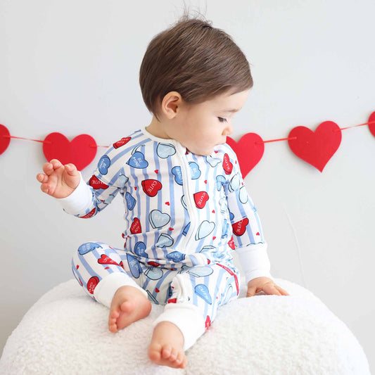 Sweet Like Candy Convertible Zip Romper in Blue